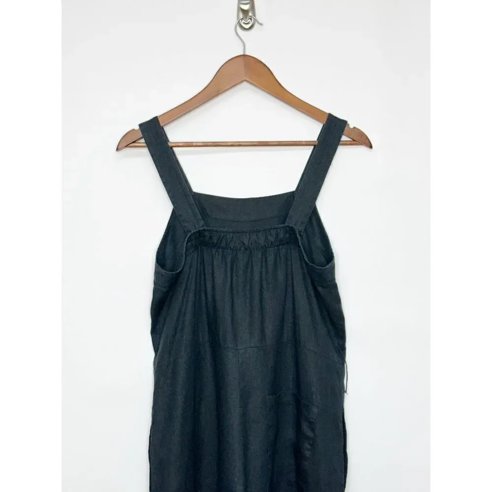 Everlane Linen Jumpsuit in Washed Black Size 4